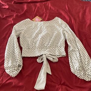 Polka dot crop top